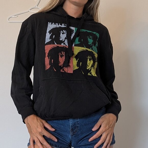 Zion Rootswear, Bob Marley Hoodie, black, color block Size Small - Picture 12 of 12